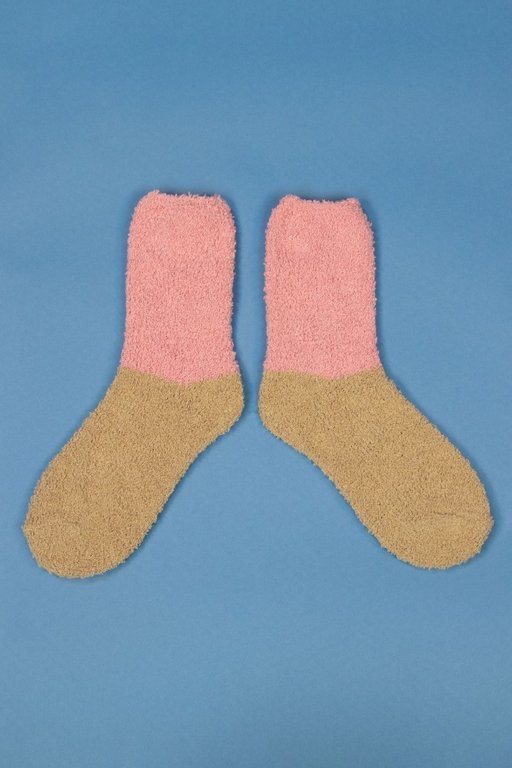 Powder UK Fluffy Socks rosa-beige